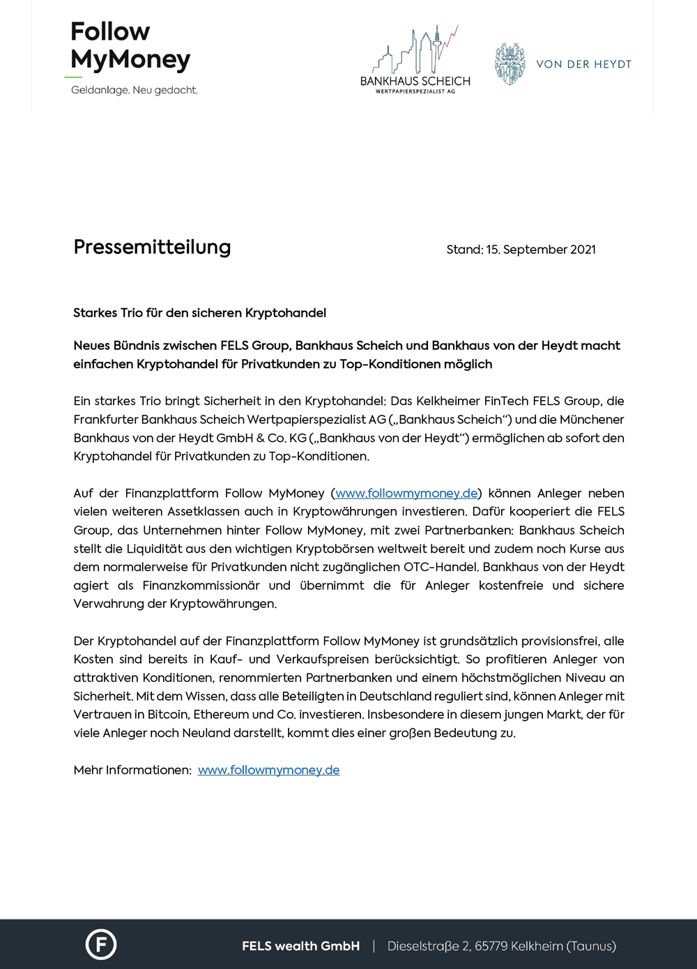 Pressemitteilung vom 15.09.2021
