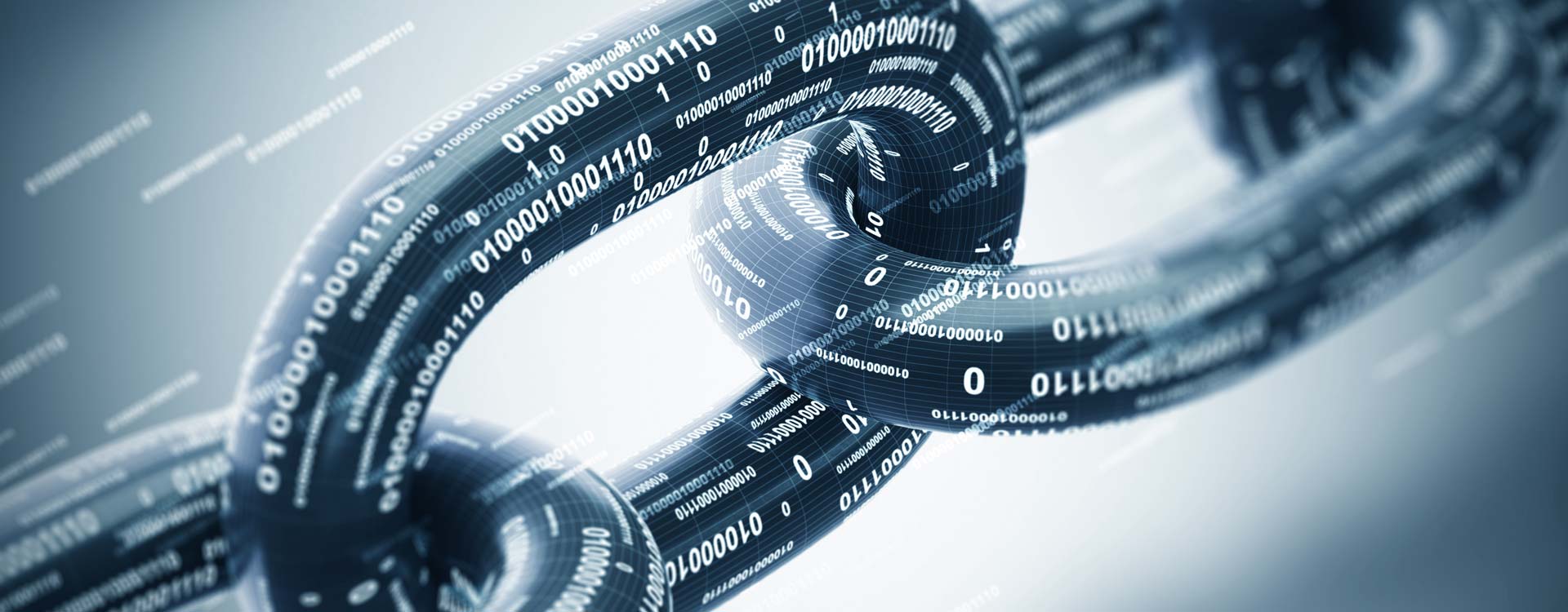 Diagonale Kette, ein Blockchain-Konzept, Nahaufnahme