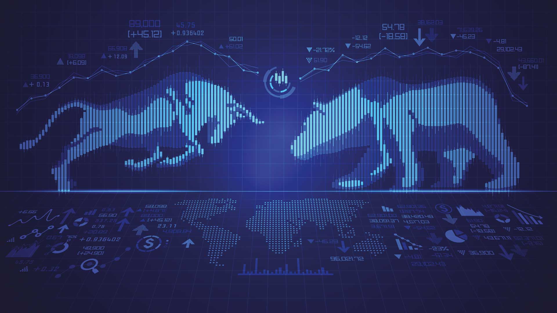 Die Angst vor Aktien als Anlage überwinden Die Angst vor Aktien als Anlage überwinden Grafik Bulle und Bär