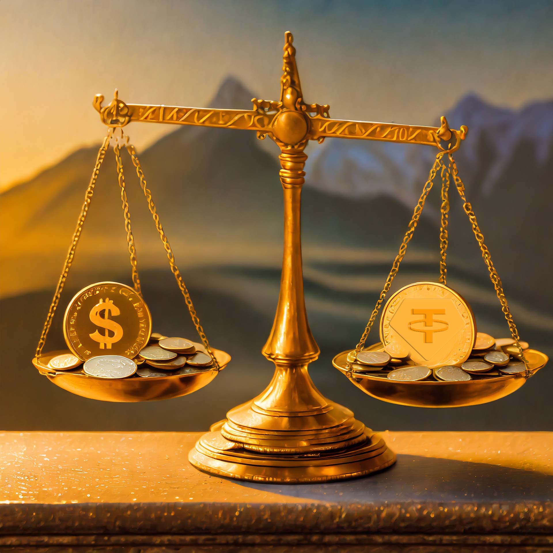 Tether Dollar Waage