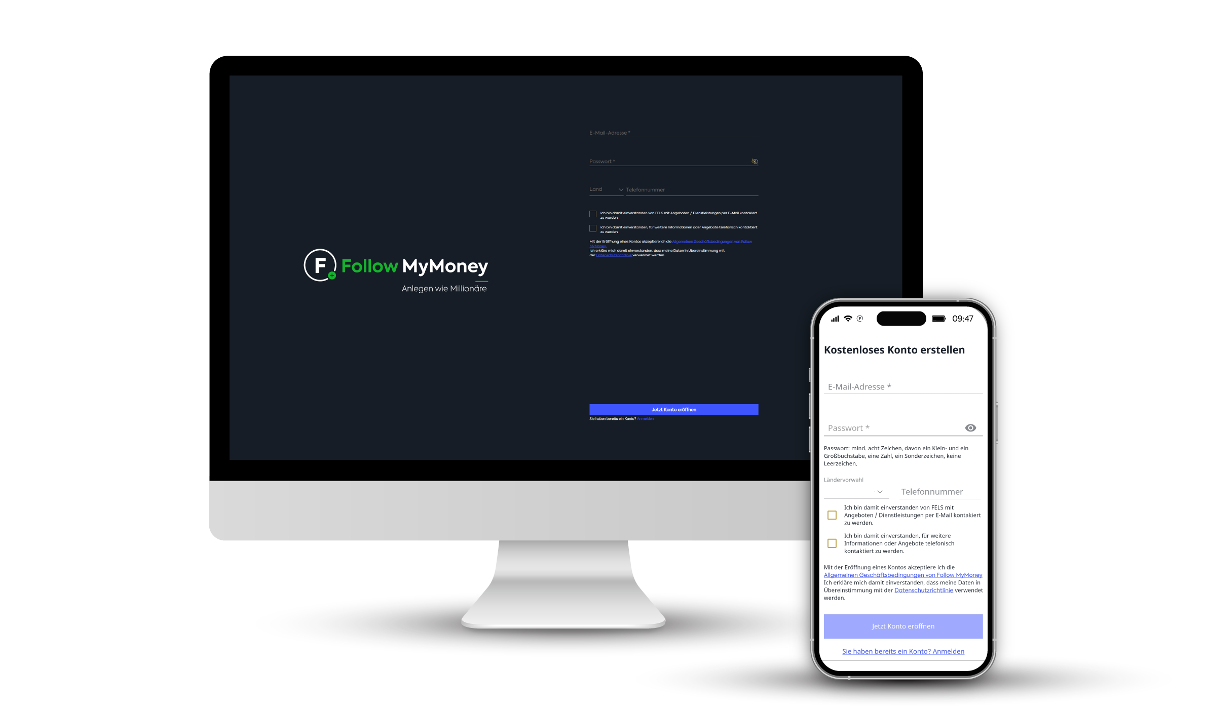 Registrieren bei FollowMyMoney Registrieren bei FollowMyMoney