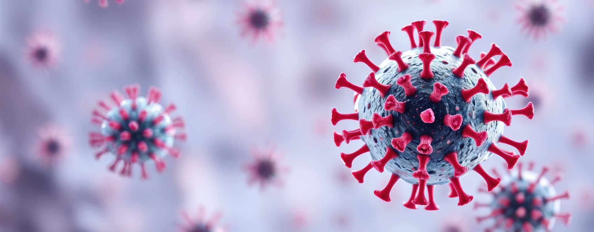 Abbvie - Microscopic view of HMPV Human metapneumovirus virus particle medical research imagery